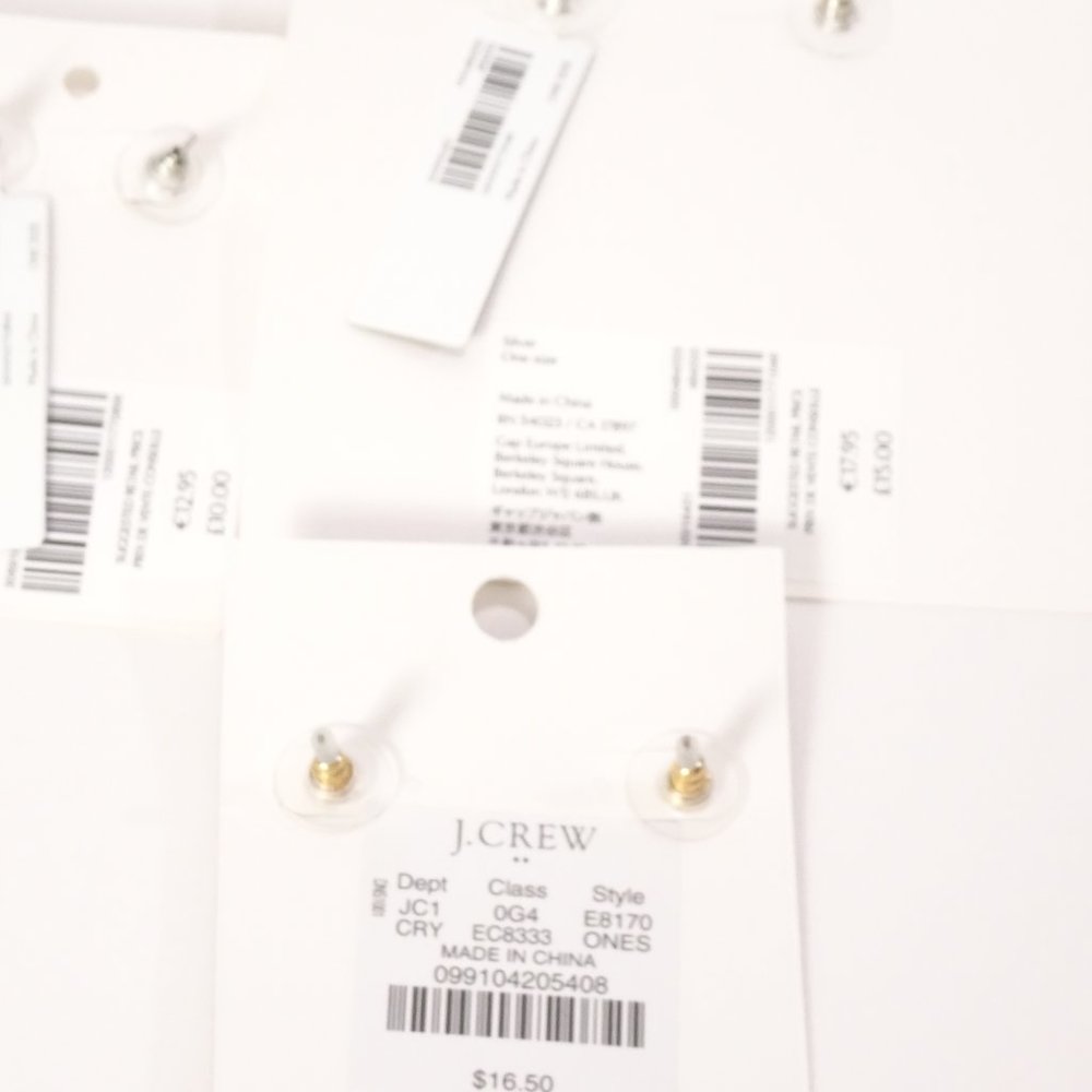 Banana Republic J.Crew Earrings Set of 3 pair - Picture 6 of 6